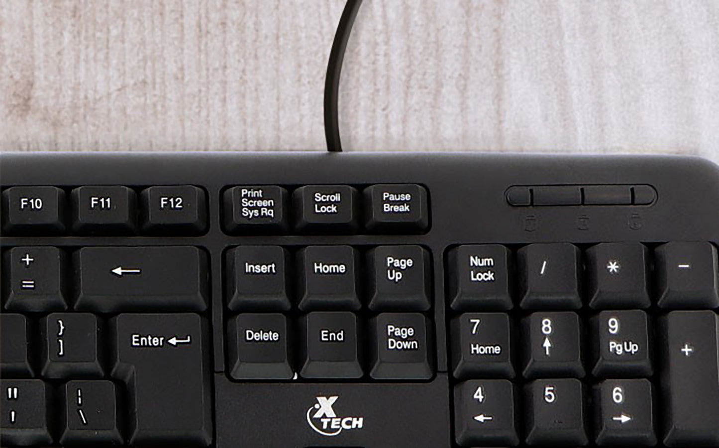 Xtech Keyboard Wired USB 104 Keys Black Win & Mac - Black - GekkoTech