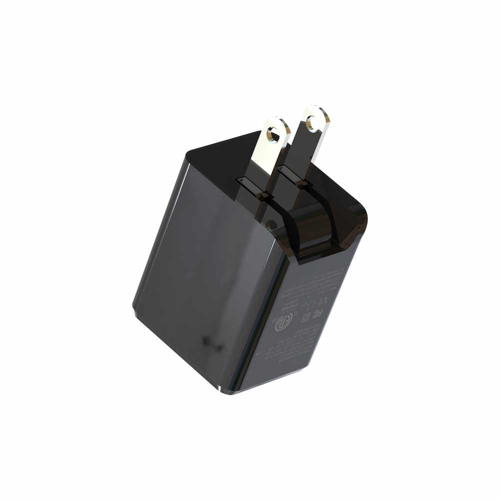 Blu Element Wall Charger Dual USB-C 20W PD and USB-A Black - GekkoTech