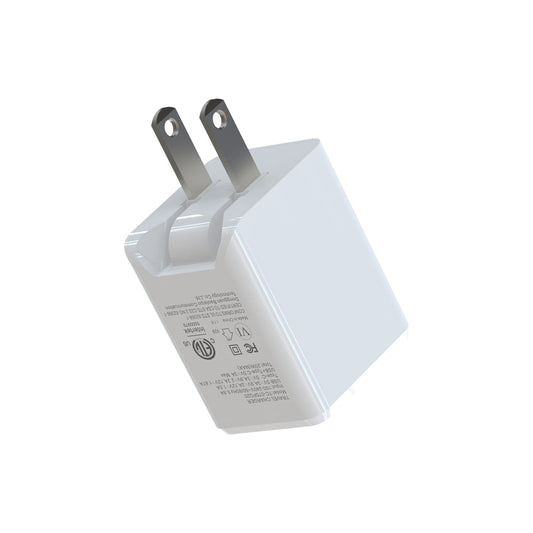 Blu Element Wall Charger Dual USB-C 20W PD and USB A White - GekkoTech