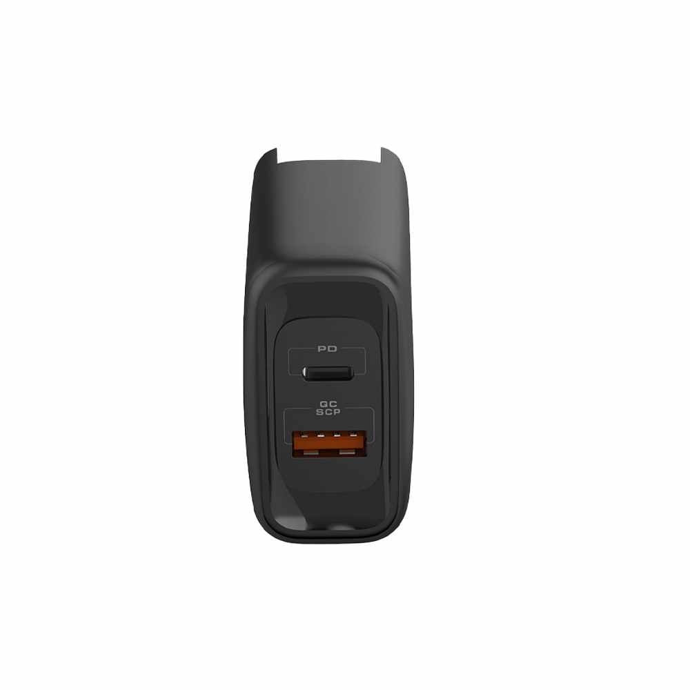 Blu Element Wall Charger Dual USB-C 45W PD and USB-A Black - GekkoTech