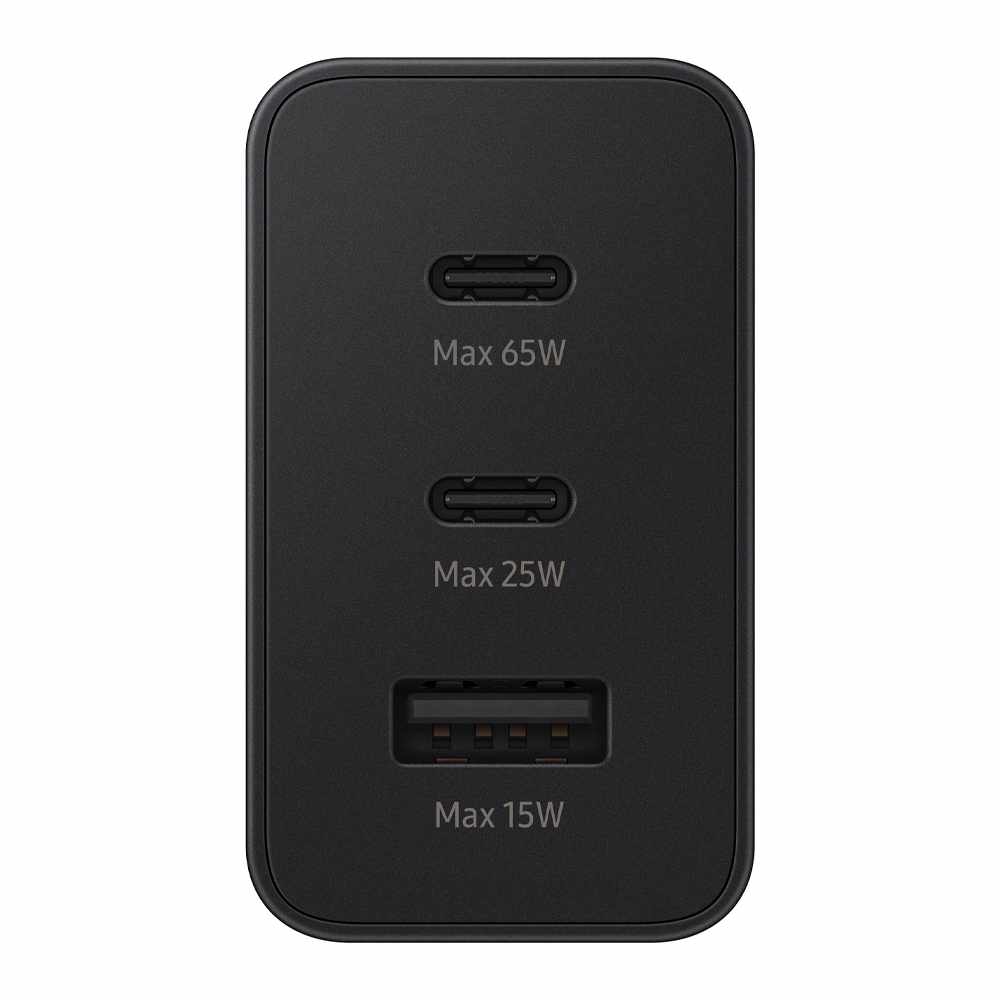 Samsung Wall Charger 65W PD/PPS 3-Port 2xUSB-C/USB-A Black - GekkoTech