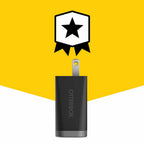 OtterBox Premium Pro Wall Charger 60W GaN PD/PPS 2-port USB-C Black w/ Foldable Prongs