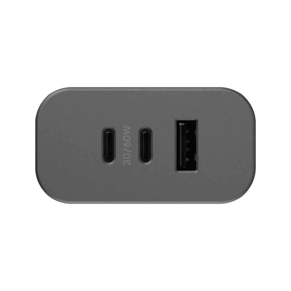 OtterBox Premium Pro Wall Charger 72W PD/PPS 2-Port USB-C & USB-A Black  w/ Foldable Prongs - GekkoTech