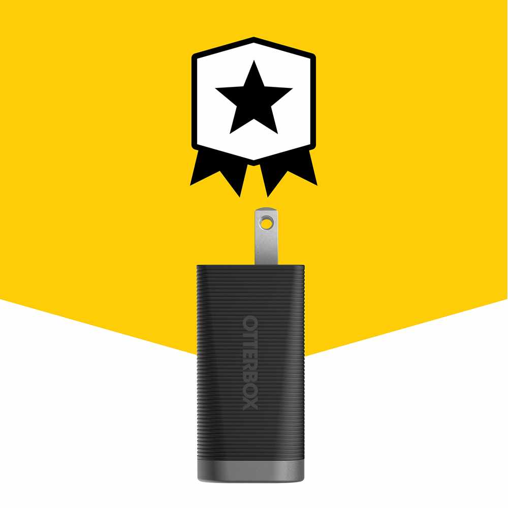 OtterBox Premium Pro Wall Charger 72W PD/PPS 2-Port USB-C & USB-A Black  w/ Foldable Prongs - GekkoTech