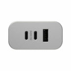 OtterBox Premium Pro Wall Charger 72W PD/PPS 2-Port USB-C & USB-A White w/ Foldable Prongs - GekkoTech