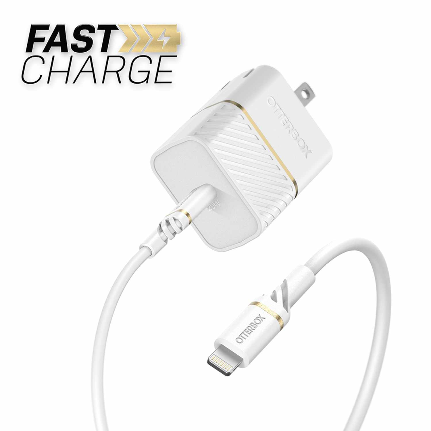 OtterBox Premium Wall Charger 20W PD with 3ft Lightning Cable White