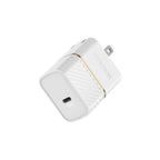OtterBox Premium Wall Charger 30W GaN PD/PPS USB-C White w/Foldable Prongs - GekkoTech