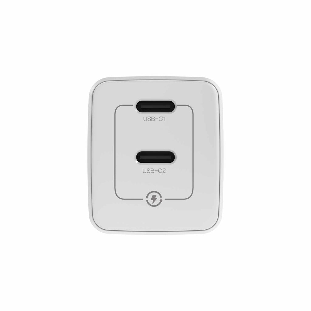 Blu Element Wall Charger Dual USB-C GaN 35W PD and PPS White