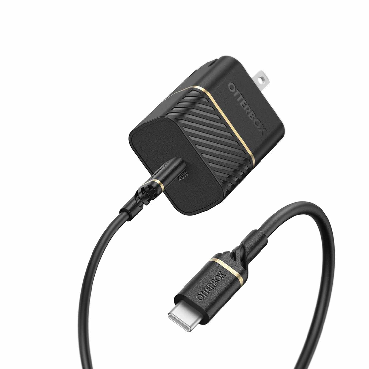 OtterBox Premium Wall Charger 20W PD USB-C Black with USB-C 3ft Cable - GekkoTech