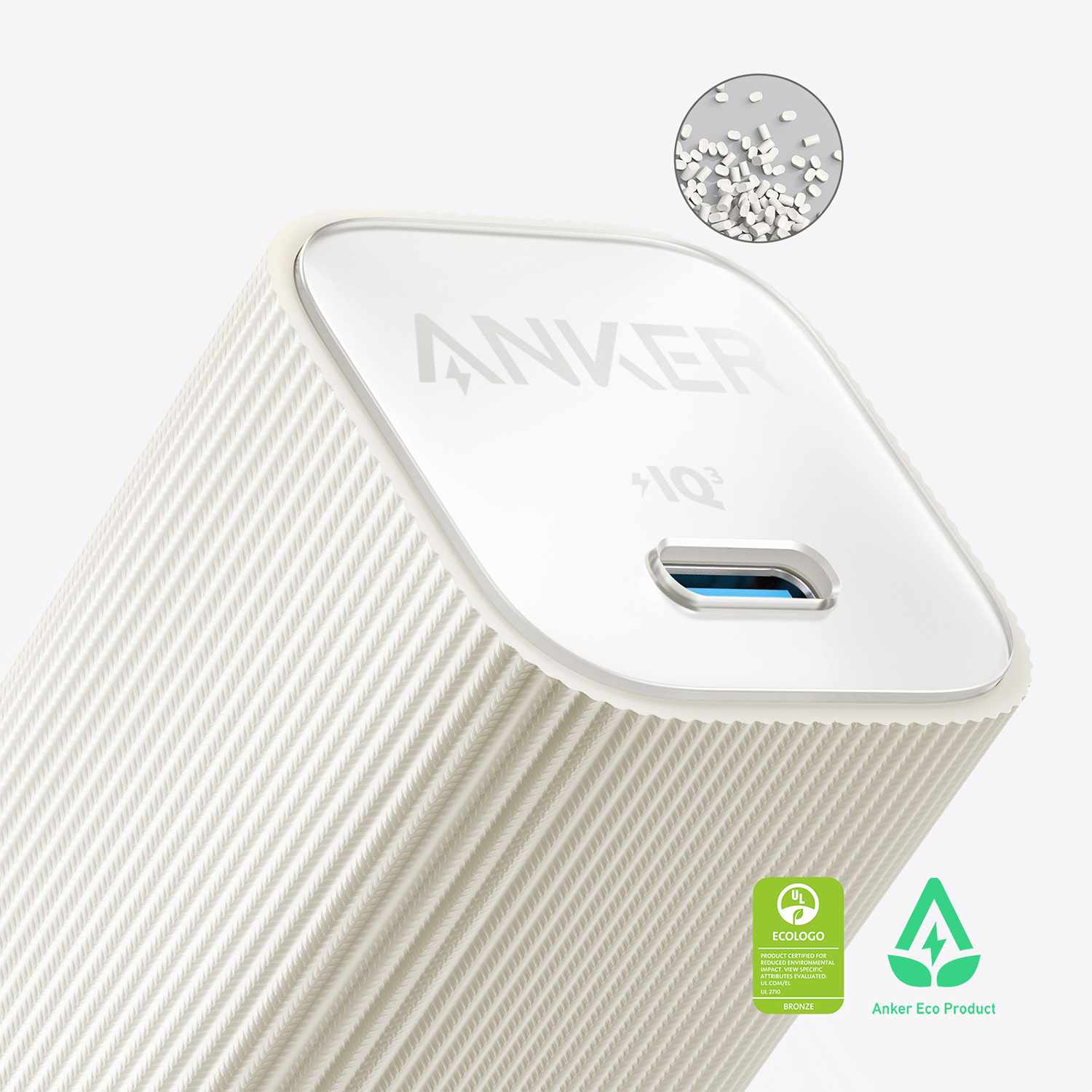 Anker Nano Wall Charger 30W USB-C White with USB-C AKSD Brained 3ft Cable - GekkoTech