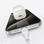 Anker Nano Wall Charger 30W USB-C White with USB-C AKSD Brained 3ft Cable - GekkoTech