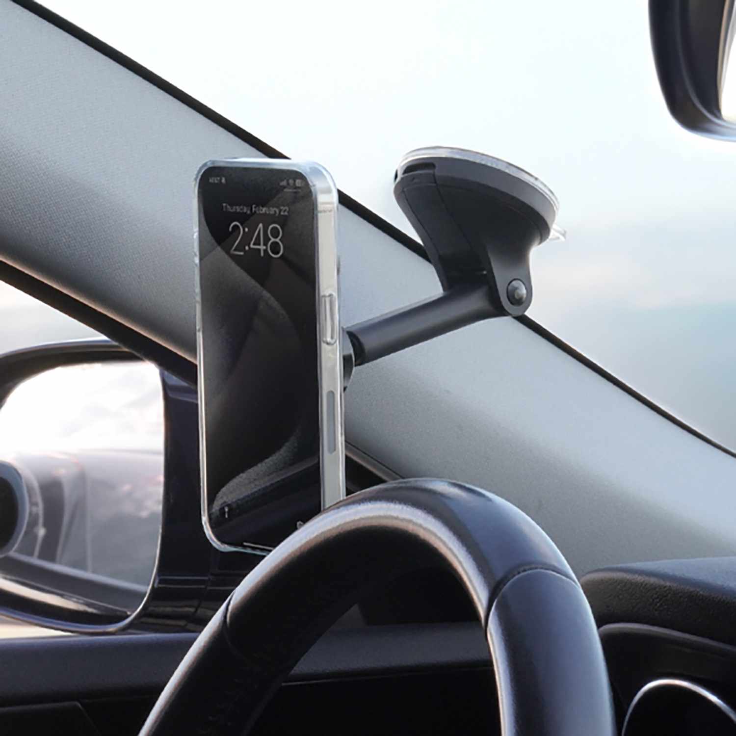 iOttie iTap 3 MagSafe Compatible Dash and Windshield Mount with Adapter Ring Black