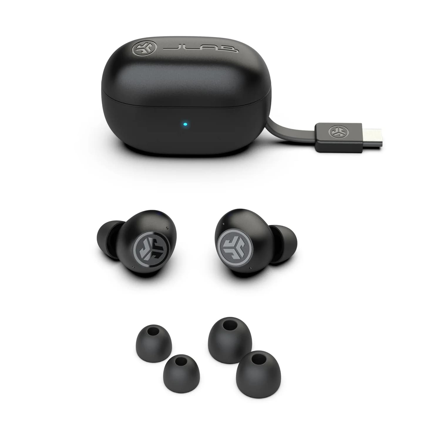 JLab Go Pop True Wireless Earbuds with Active Noise Cancellation Black - GekkoTech