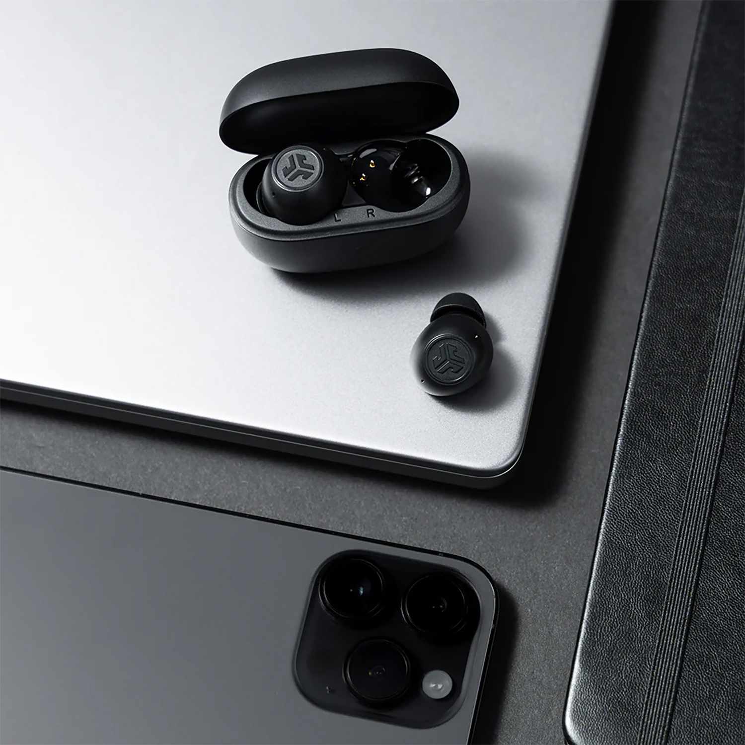 JLab Go Pop True Wireless Earbuds with Active Noise Cancellation Black - GekkoTech