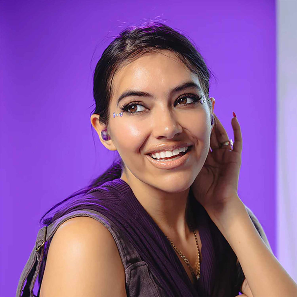 JLab Go Pop True Wireless Earbuds with Active Noise Cancellation Transparent Purple - GekkoTech