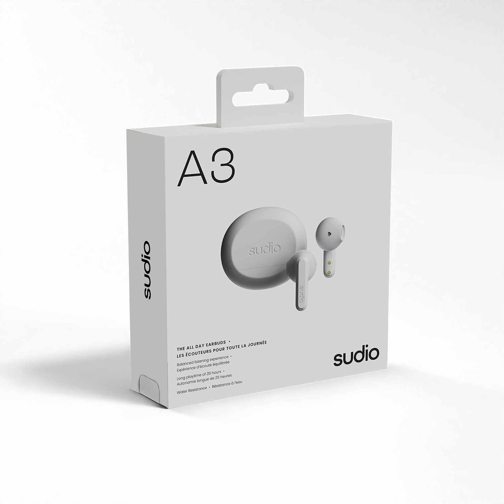 Sudio A3 True Wireless Earbuds White - GekkoTech