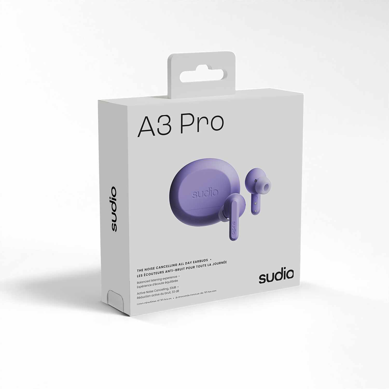 Sudio A3 Pro ANC Wireless Earbuds Purple - GekkoTech