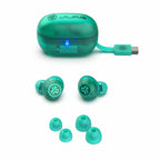 JLab Go Pop True Wireless Earbuds with Active Noise Cancellation Transparent Teal - GekkoTech