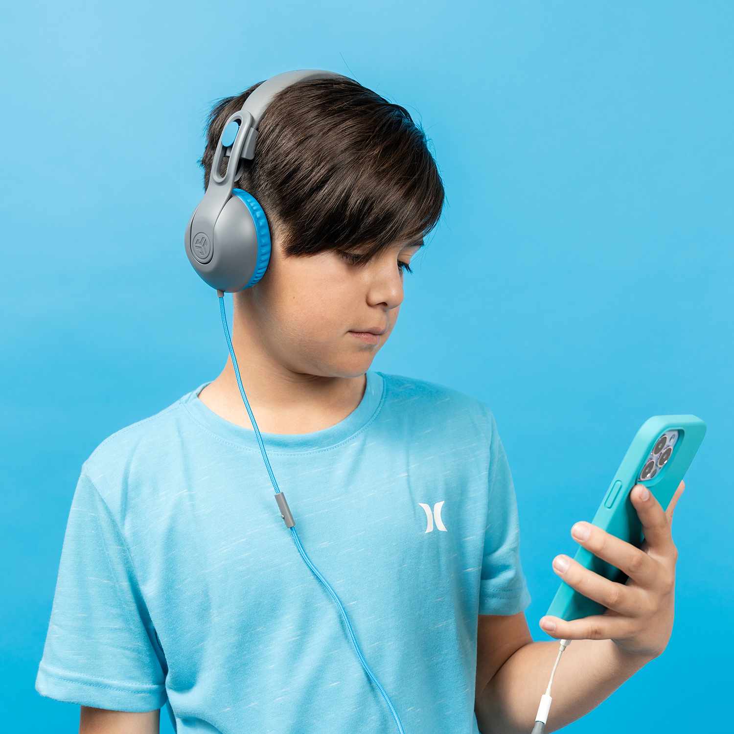 JLab JBuddies Studio 2 Wireless Headphones Grey/Blue
