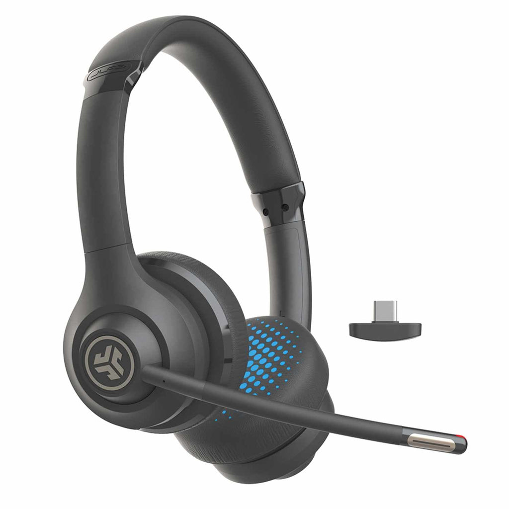 JLab Go Work Gen2 Wireless or Wired On-Ear Headphones Black - GekkoTech