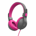 JLab JBuddies Studio 2 Wired Headphones Gray/Pink - GekkoTech