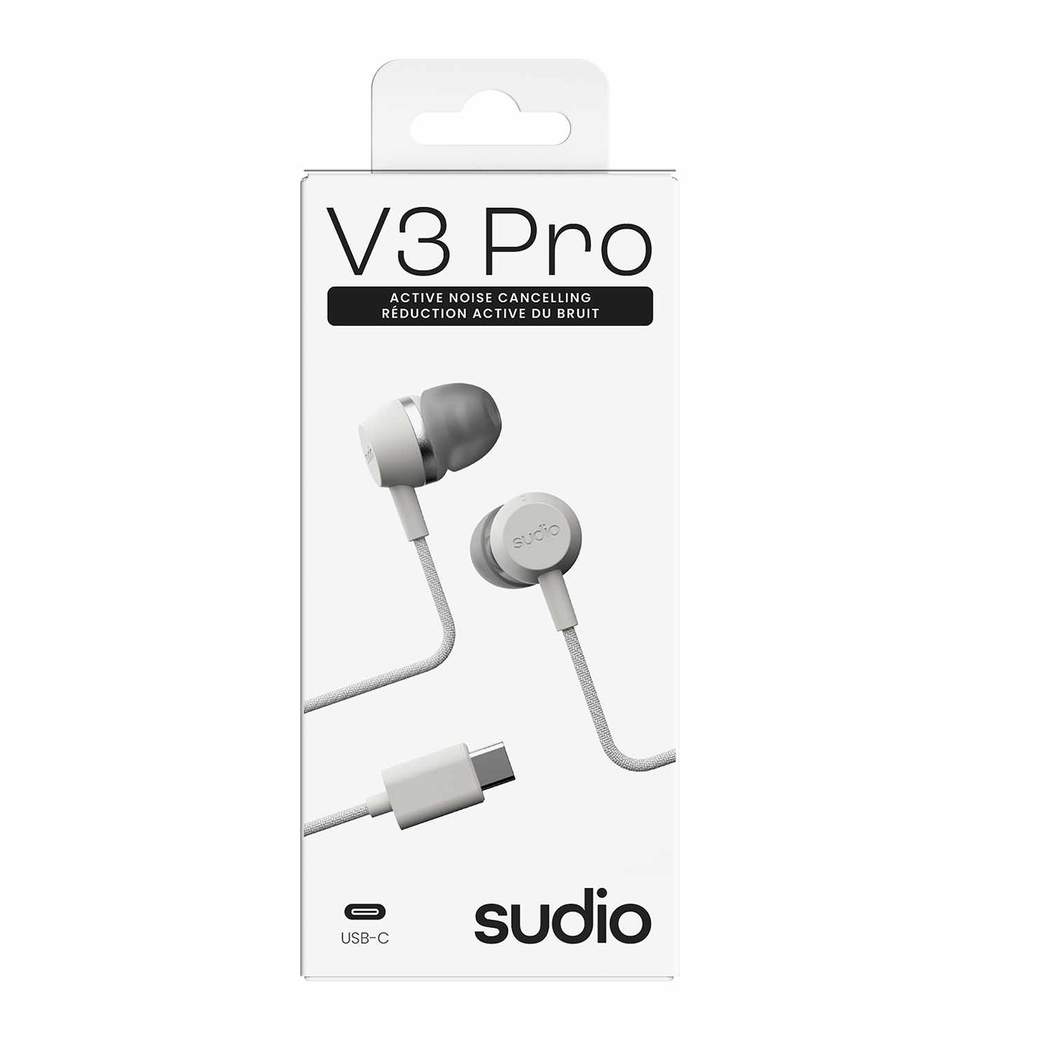 Sudio V3 Pro ANC Wired Type-C Headphones White