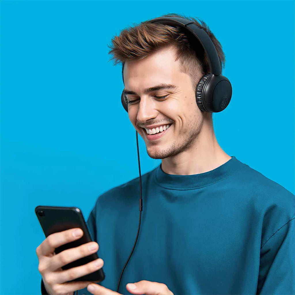 JLab Studio 2 Wired On-Ear Headphones Black