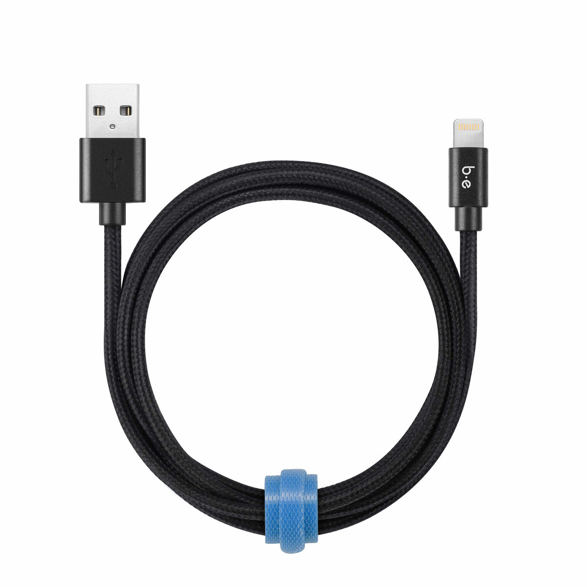 Blu Element Braided Charge/Sync Lightning to USB-A Cable 6ft Black - GekkoTech