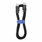 Blu Element Braided Charge/Sync USB-C to USB-C Cable 10ft Black 60W - GekkoTech