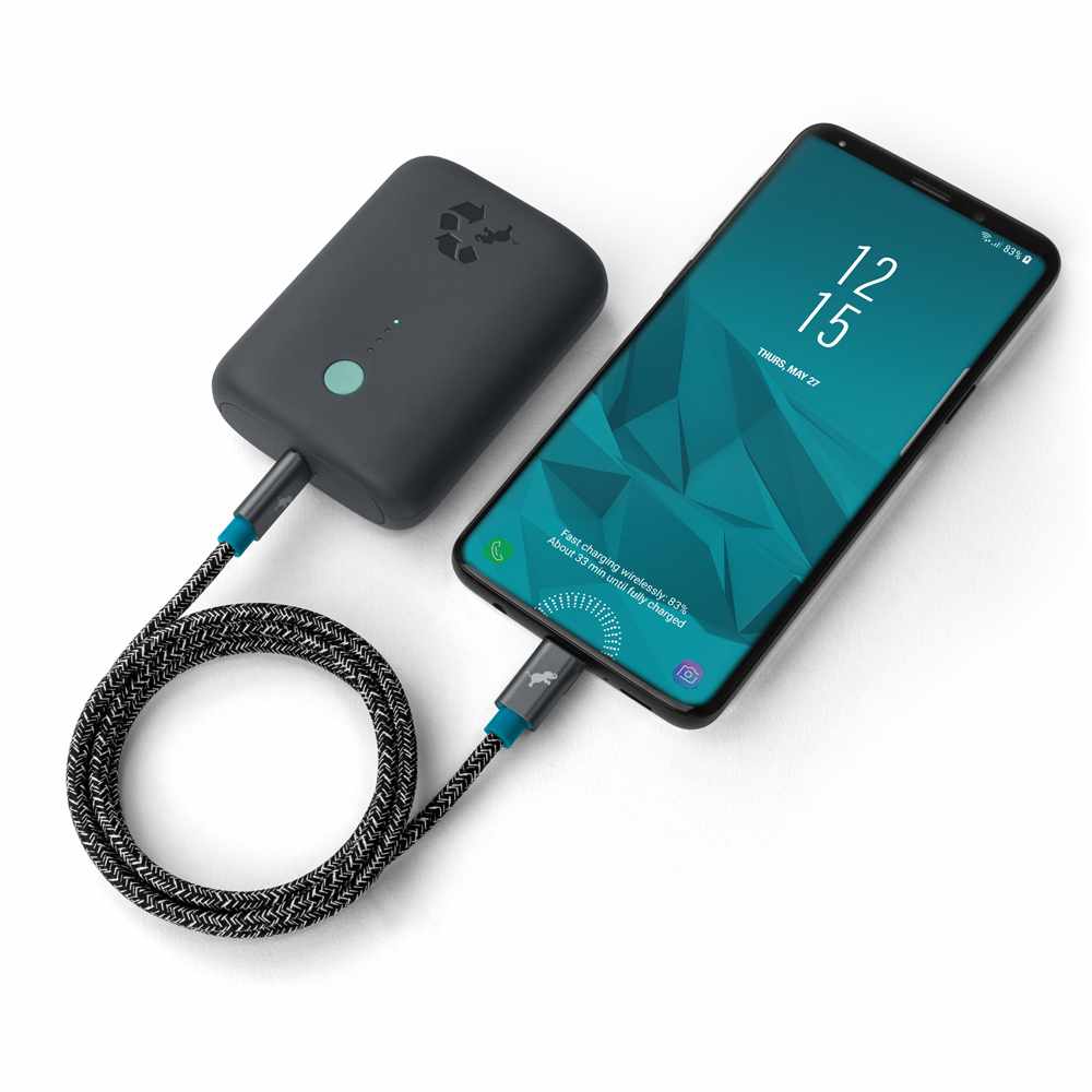 Nimble PowerKnit USB-C to USB-C 3ft 60W Power Delivery Fast Charge Cable Space Gray (Made from Certified Recycled Plastic and Aluminium) - GekkoTech
