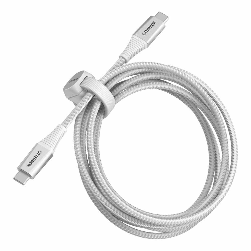OtterBox Premium Pro Charge/Sync USB-C to USB-C Power Delivery Cable 6ft Ghostly Past (White) - GekkoTech