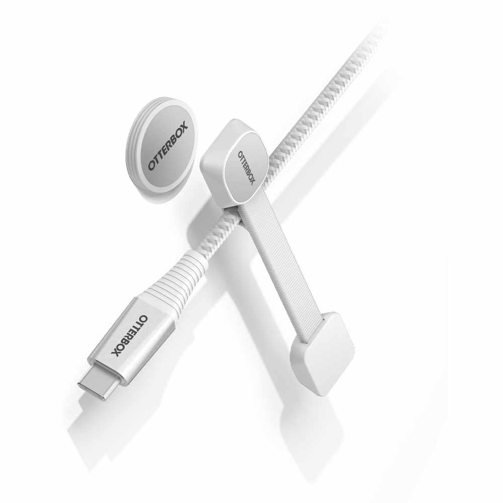 OtterBox Premium Pro Charge/Sync USB-C to USB-C Power Delivery Cable 6ft Ghostly Past (White) - GekkoTech