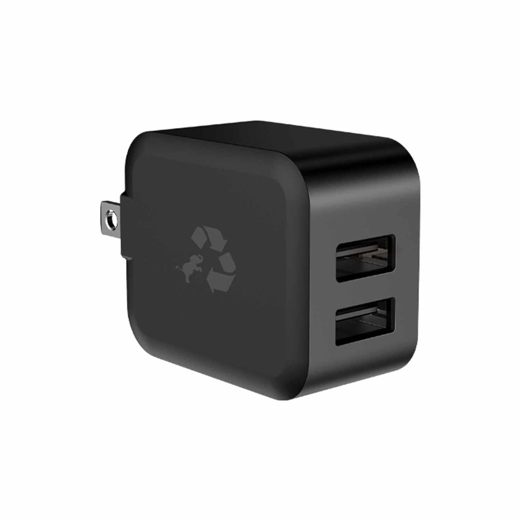 Nimble Wally Duo Wall Charger 12W 2-Ports USB-A Black - GekkoTech