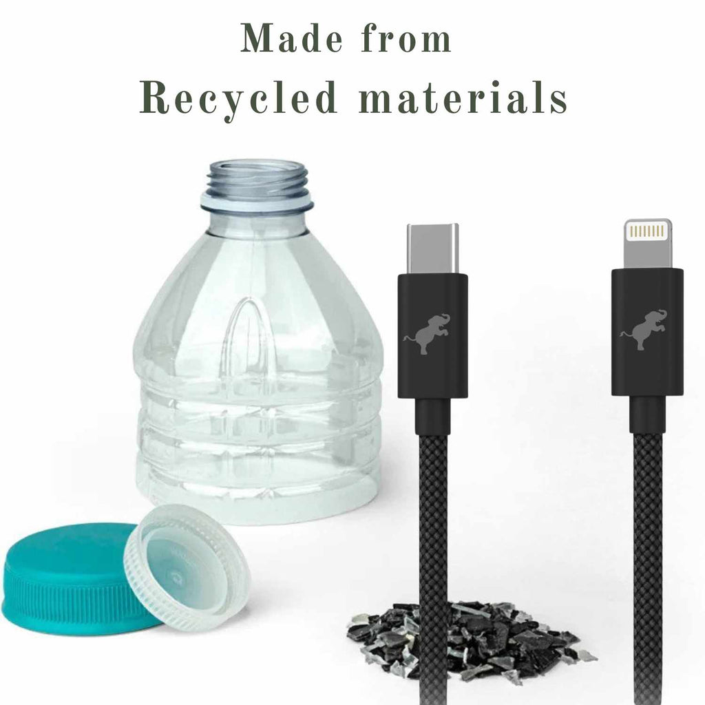 Nimble PowerKnit 1 meter USB-C to Lightning Black - GekkoTech