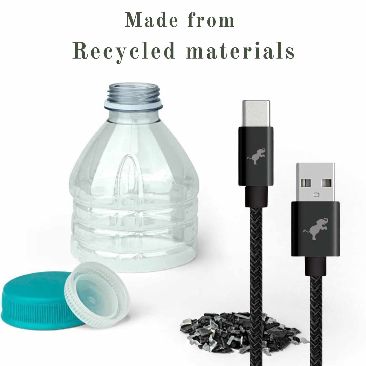 Nimble PowerKnit 1 meter USB-A to USB-C Black - GekkoTech