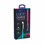 Helix/Retrak Lucid Charge LED USB-C to USB-C Cable 3.2ft  Multi-Color