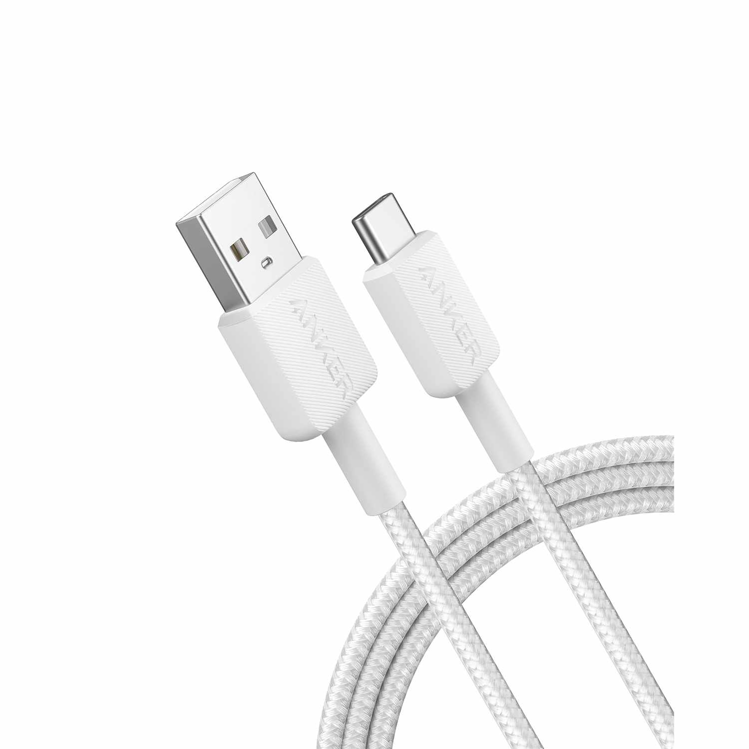 Anker USB-A to USB-C Braided Cable 6ft  White - GekkoTech