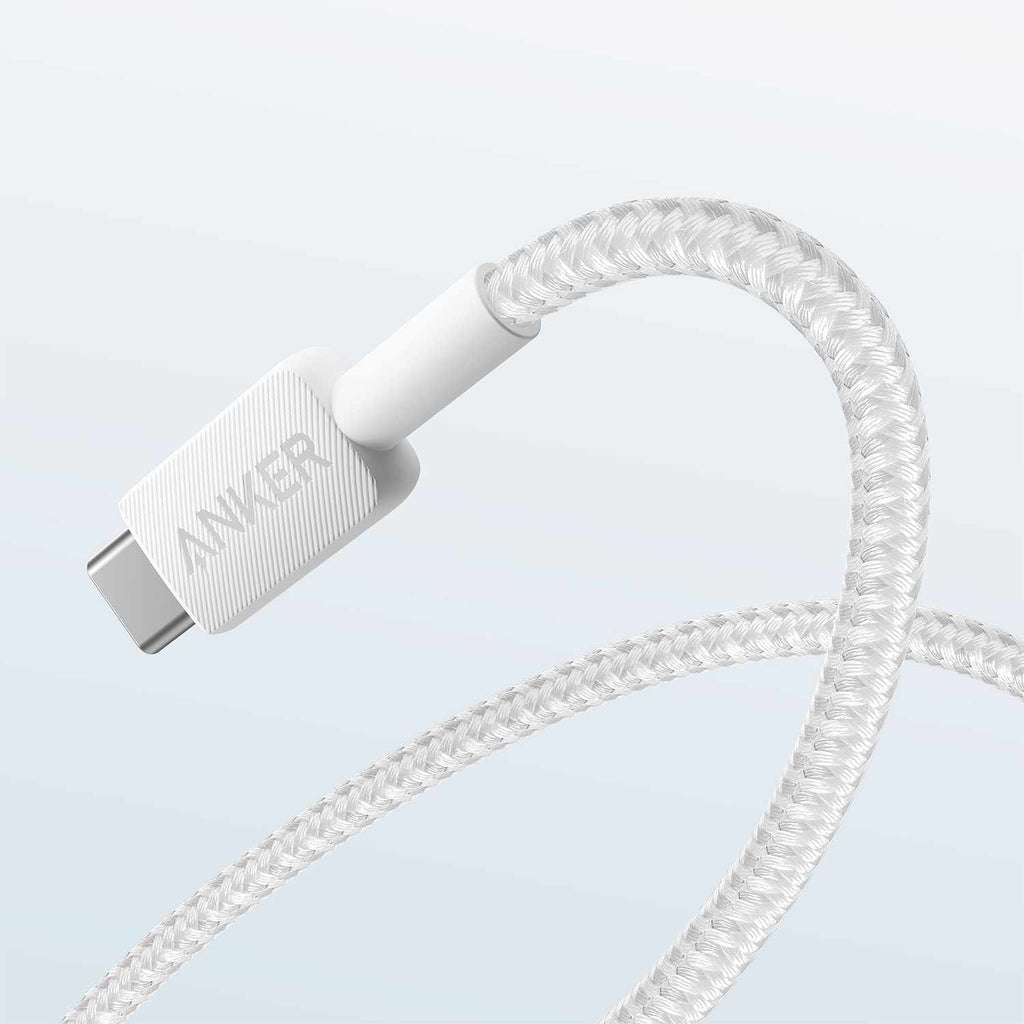 Anker USB-A to USB-C Braided Cable 6ft  White - GekkoTech