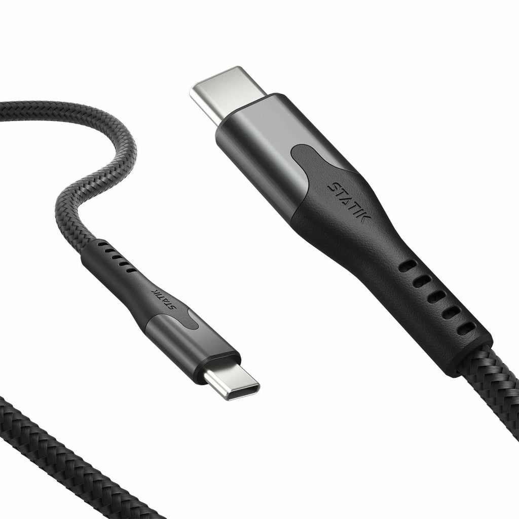 Blu Element SelfCoil Magnetic Cable USB-C to USB-C 6ft 100W Black