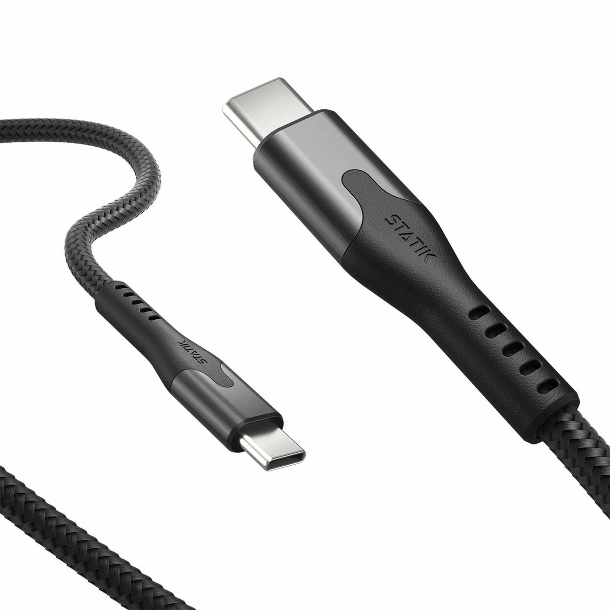 Blu Element SelfCoil Magnetic Cable USB-C to USB-C 6ft 100W Black