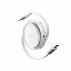 iOttie Retractable Cable 100W USB-C to USB-C (set of 2) 3ft White