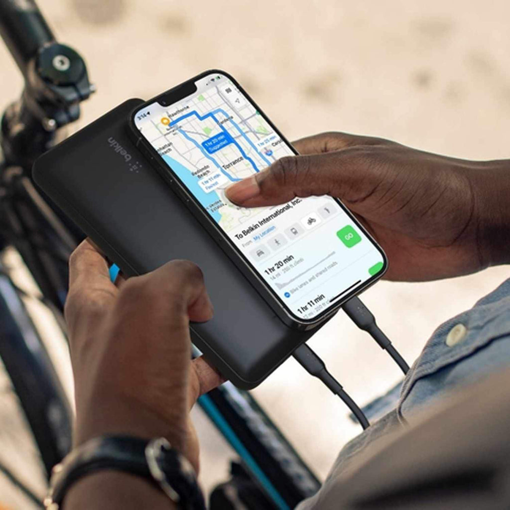 Belkin BoostCharge Power Bank 20.000 mAh 3-Ports USB-A/USB-C with USB-A to USB-C Cable Black - GekkoTech