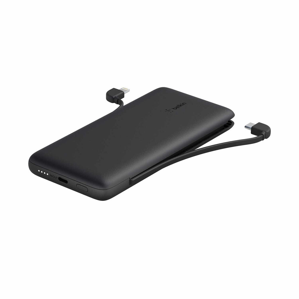 Belkin BoostCharge Plus Power Bank 10.000 mAh with integrated USB-C and Lightning cable Black - GekkoTech