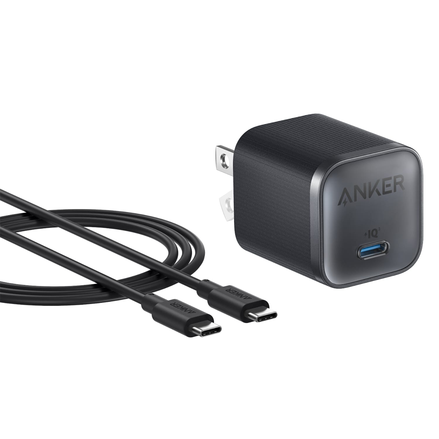 Anker Nano Wall Charger 45W USB-C Black with USB-C 6ft Cable - GekkoTech