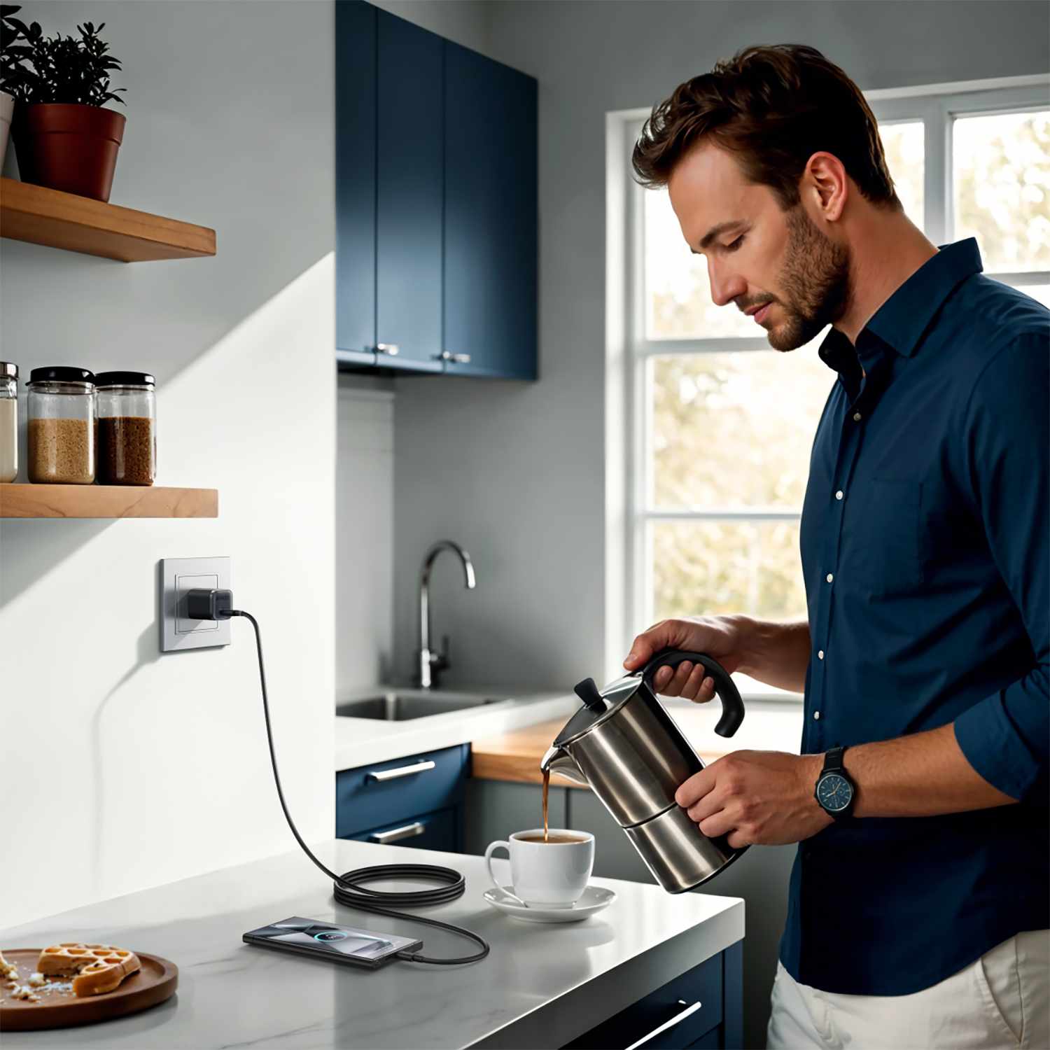 Anker Nano Wall Charger 45W USB-C Black with USB-C 6ft Cable - GekkoTech