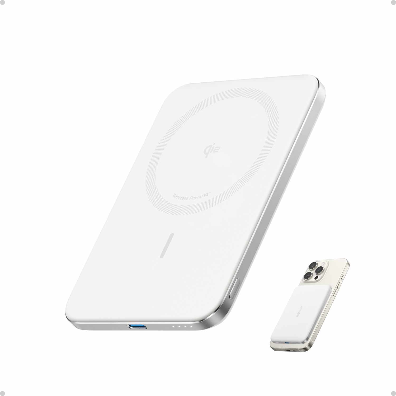 Anker Nano Slim Qi2 Wireless  Power Bank 5.000 mAh 15W White - GekkoTech