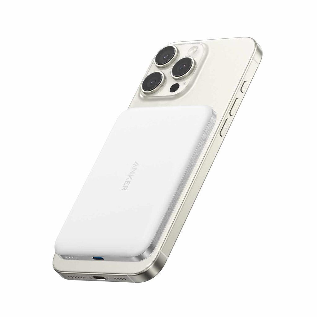 Anker Nano Slim Qi2 Wireless  Power Bank 5.000 mAh 15W White - GekkoTech