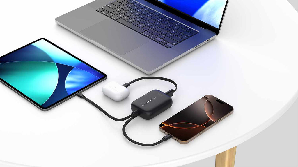 Blu Element PowerFlex 10K mAh 20W PD Power Bank with Built-In USB-C Cable Black - GekkoTech