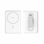 Blu Element Qi2 SLIM Wireless Power Bank with Kickstand 5K White