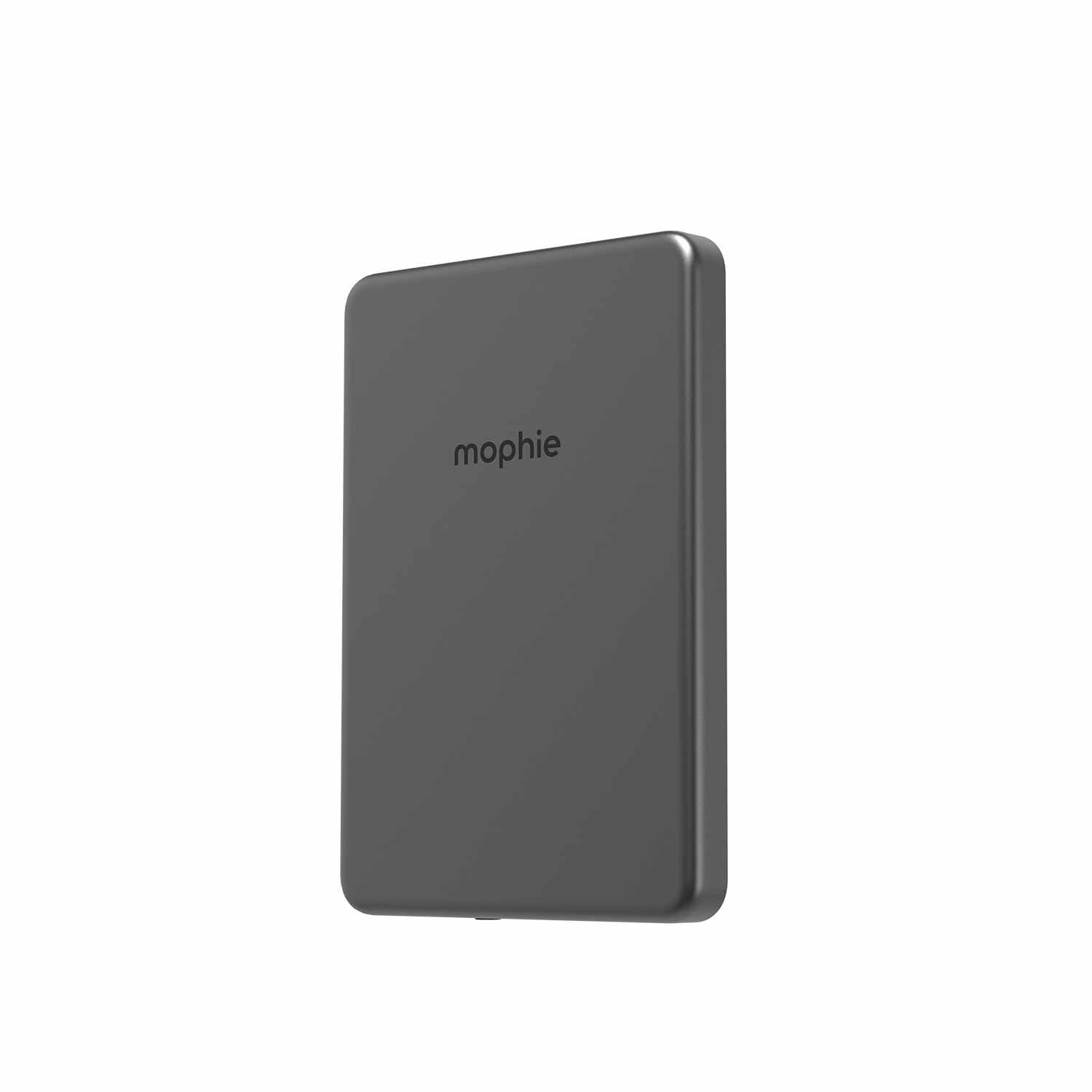 mophie Powerstation Qi2 Wireless Slim Power Bank 5000mAh 15W PD USB-C with USB-C Cable Black - GekkoTech